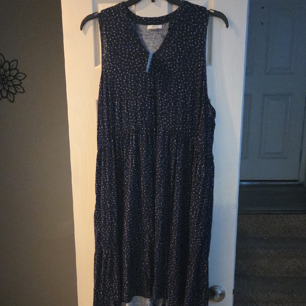 Maurices Navy And White Sleeveless Dress